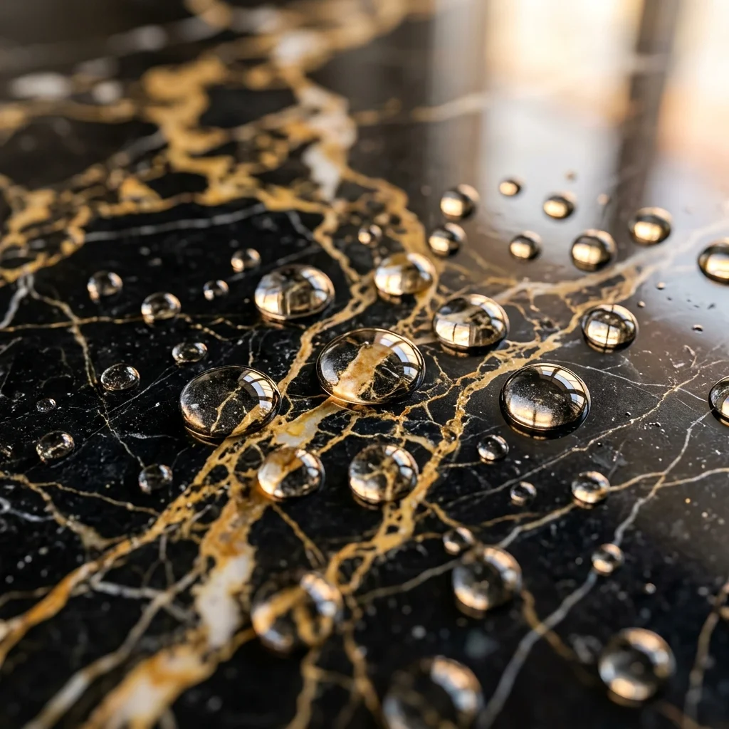 Black Nero Portoro Marble Macro