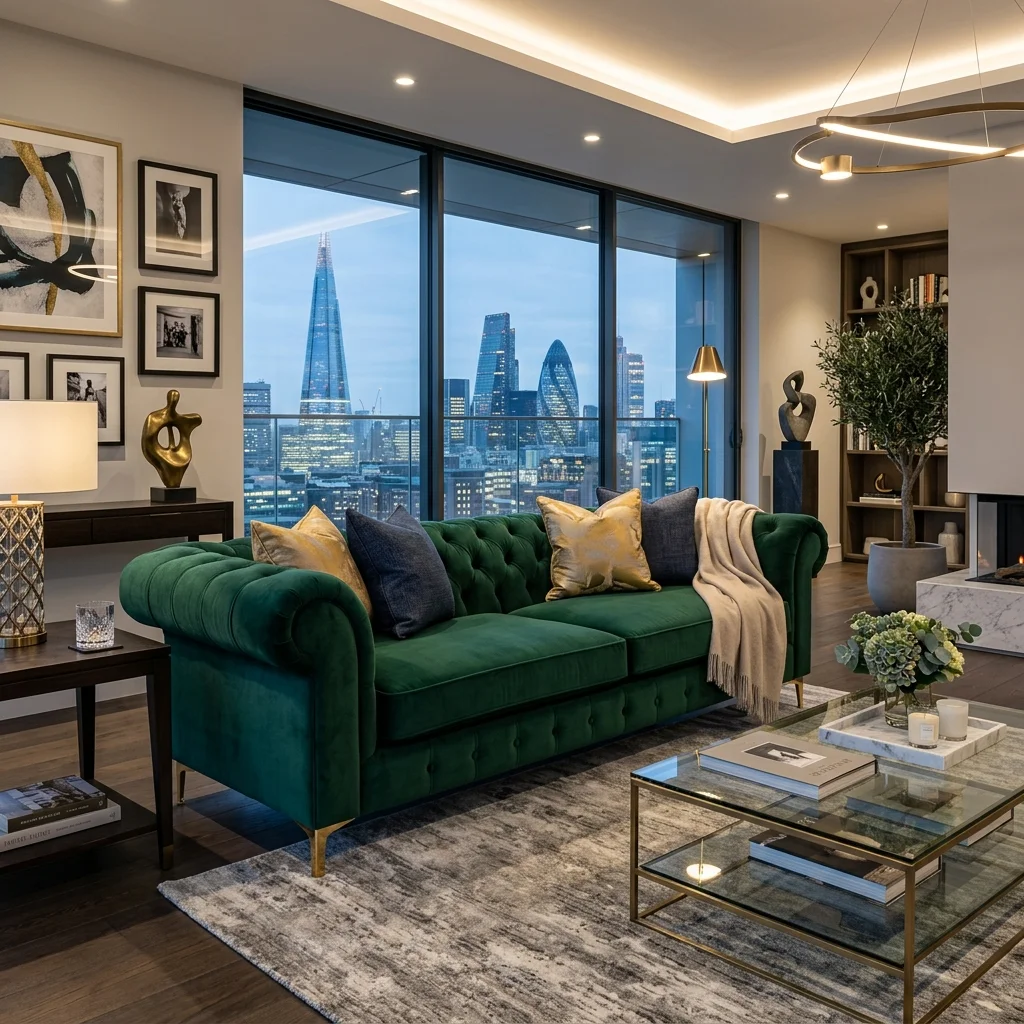 Penthouse Tufted Velvet Sofa
